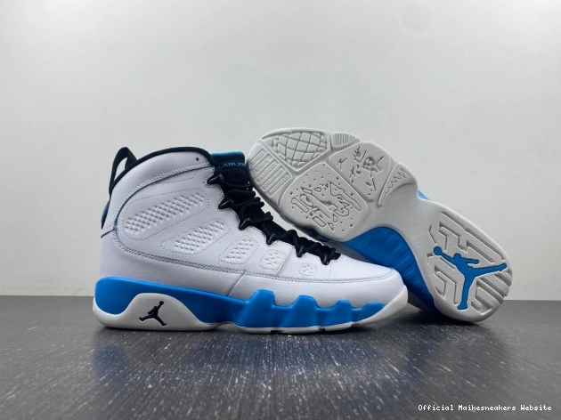 Official Maikesneakers 9 Powder Air Blue FQ8992-101 Jordan 0801